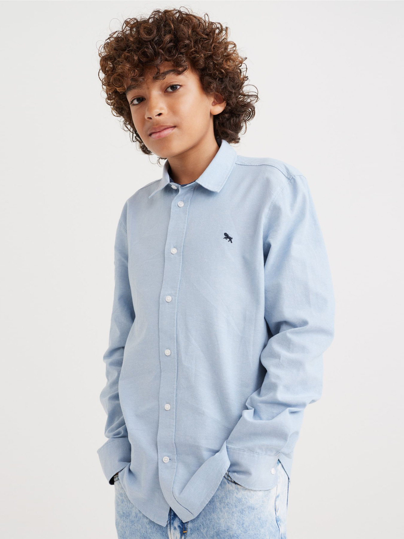 Рубашки H&M модель 0688464_с.синій Фото