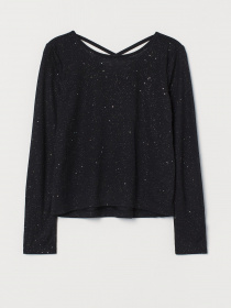 Худи и свитшоты H&M модель 0887809_чорний комб. Фото