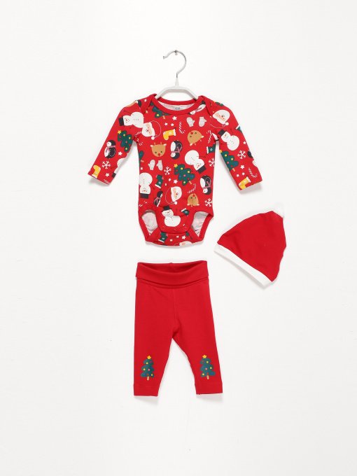 Одяг для немовлят H&M модель 0866482_червоний комб. Фото
