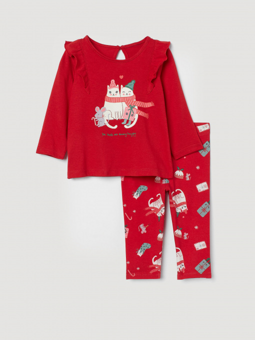 Одяг для немовлят H&M модель 0865790_червоний комб. Фото