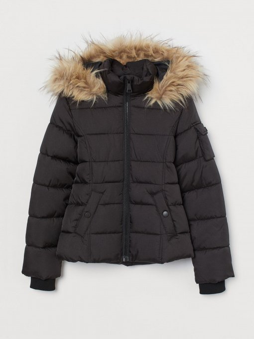 Куртки та дублянки H&M модель 0762618_чорний Фото