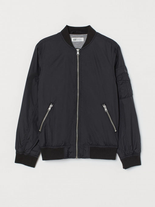 Куртки та дублянки H&M модель 0803565_чорний Фото