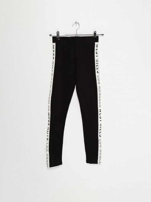 Брюки H&M модель 0865977_чорний з білим Фото