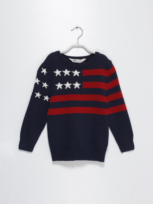 Свитры и кардиганы H&M модель 0389087_т.синій комб. Фото