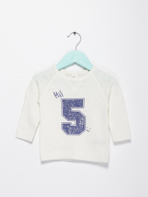 Светри та кардигани H&M модель 0453380_білий з т.синім Фото