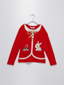 Худі та світшоти H&M модель 0498376_червоний комб. Фото