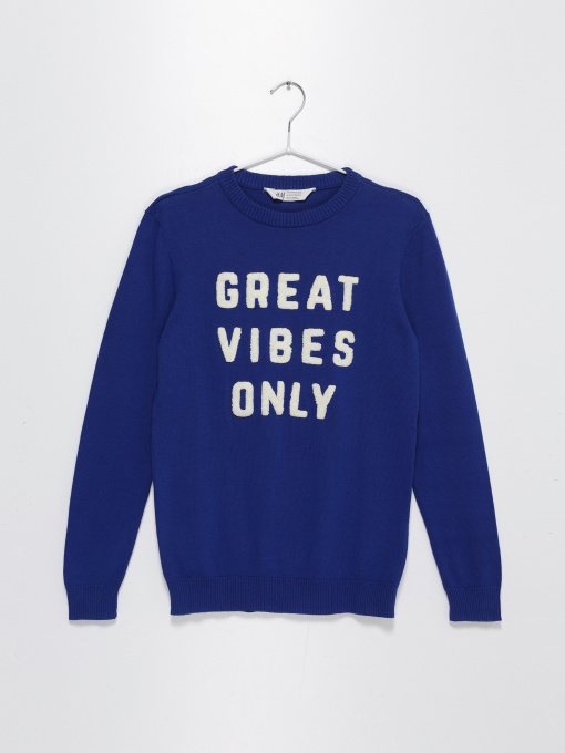 Свитры и кардиганы H&M модель 0549852_т.синій комб. Фото