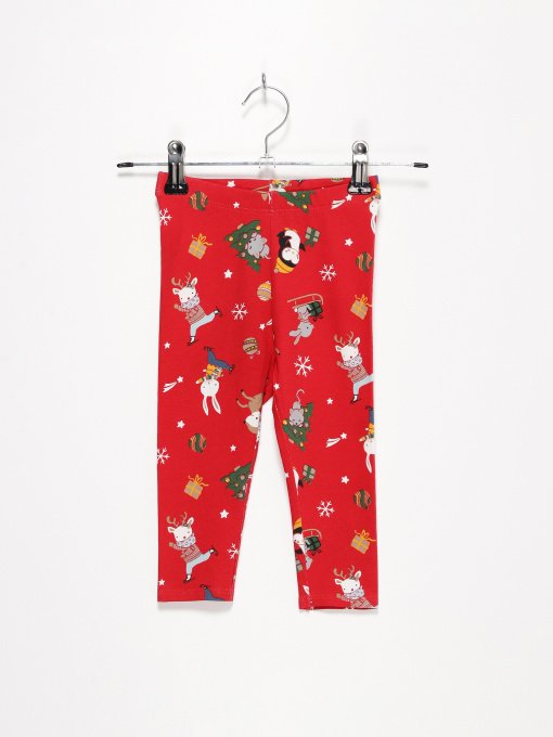 Брюки H&M модель 08657902_червоний комб. Фото