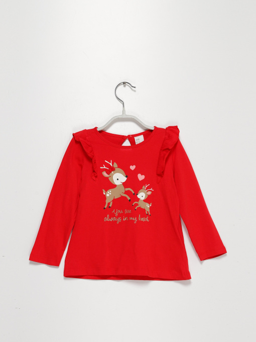 Худі та світшоти H&M модель 08657907_червоний комб. Фото