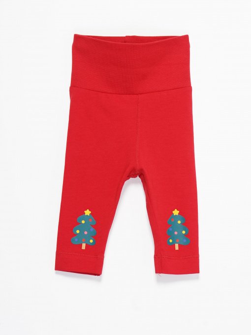 Брюки H&M модель 08664820_червоний комб. Фото