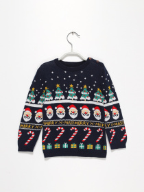 Светри та кардигани H&M модель 0884900_т.синій комб. Фото
