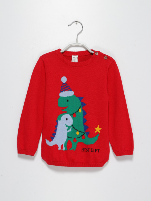 Светри та кардигани H&M модель 0890959_червоний комб. Фото