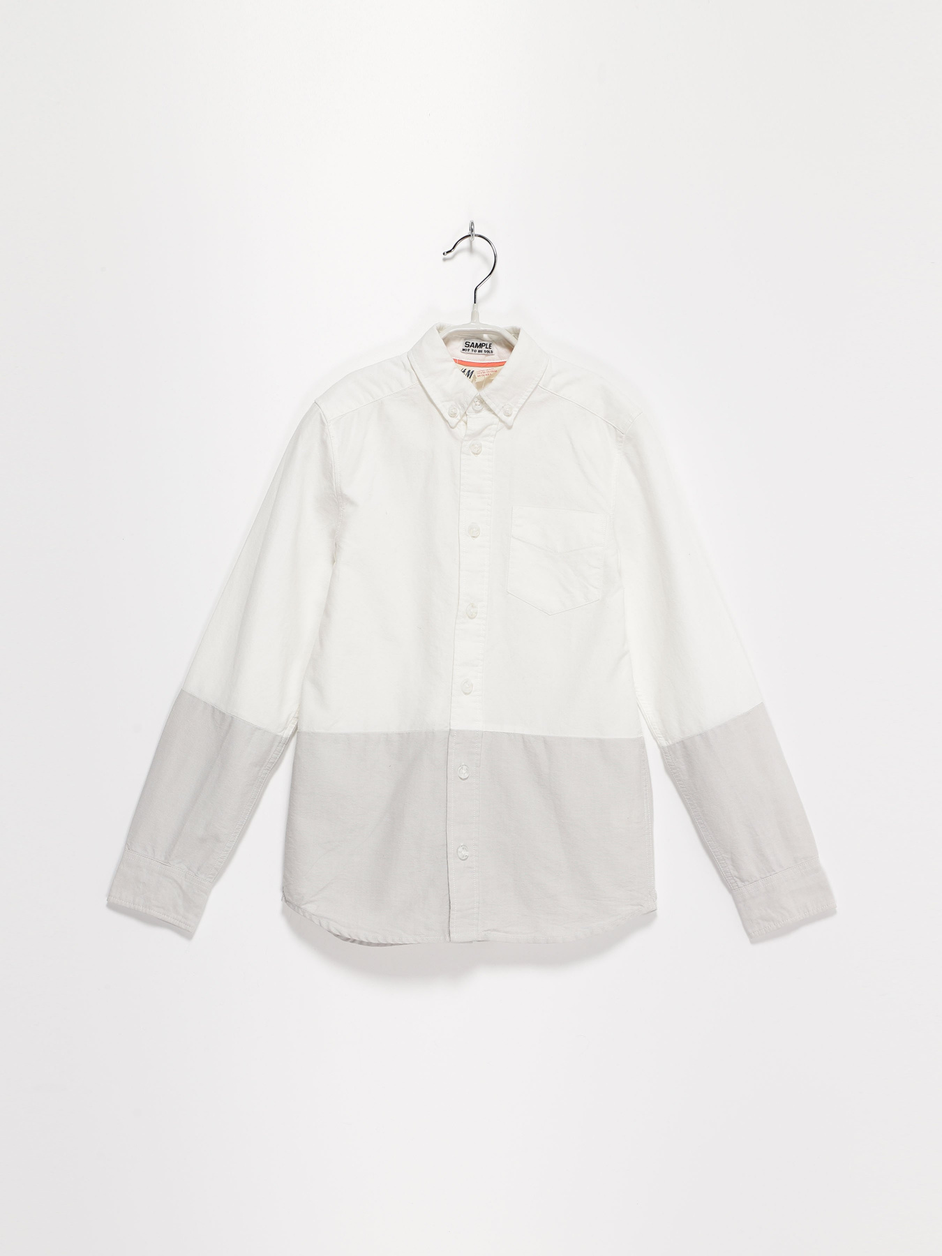 Рубашки H&M модель 0181920_білий з сірим Фото