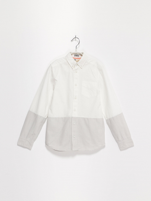 Рубашки H&M модель 0181920_білий з сірим Фото