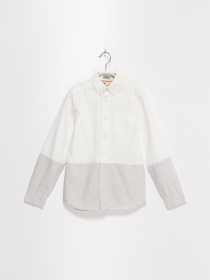 Рубашки H&M модель 0181920_білий з сірим Фото