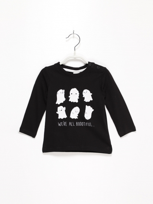 Худі та світшоти H&M модель 0414255_чорний з білим Фото