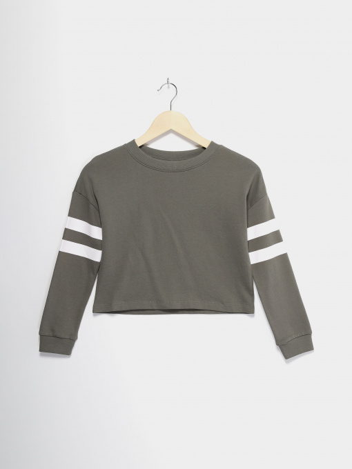 Худи и свитшоты H&M модель 0616225_хакі з білим Фото