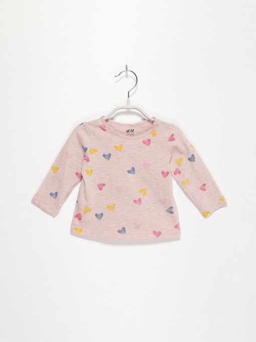 Худі та світшоти H&M модель 0649010_рожевий комб. Фото