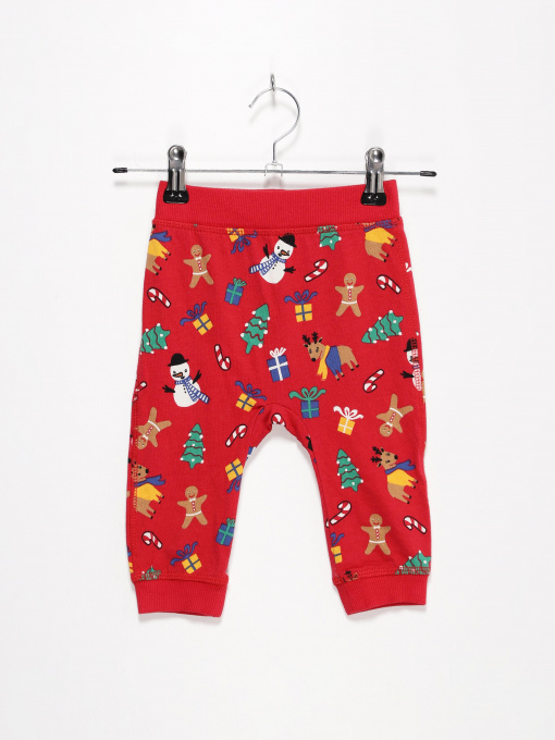 Брюки H&M модель 0652862_червоний комб. Фото