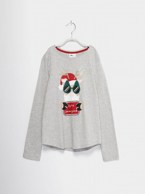 Худі та світшоти H&M модель 0689203_сірий комб. Фото