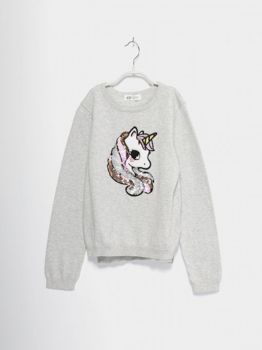 Светри та кардигани H&M модель 0739889_сірий комб. Фото