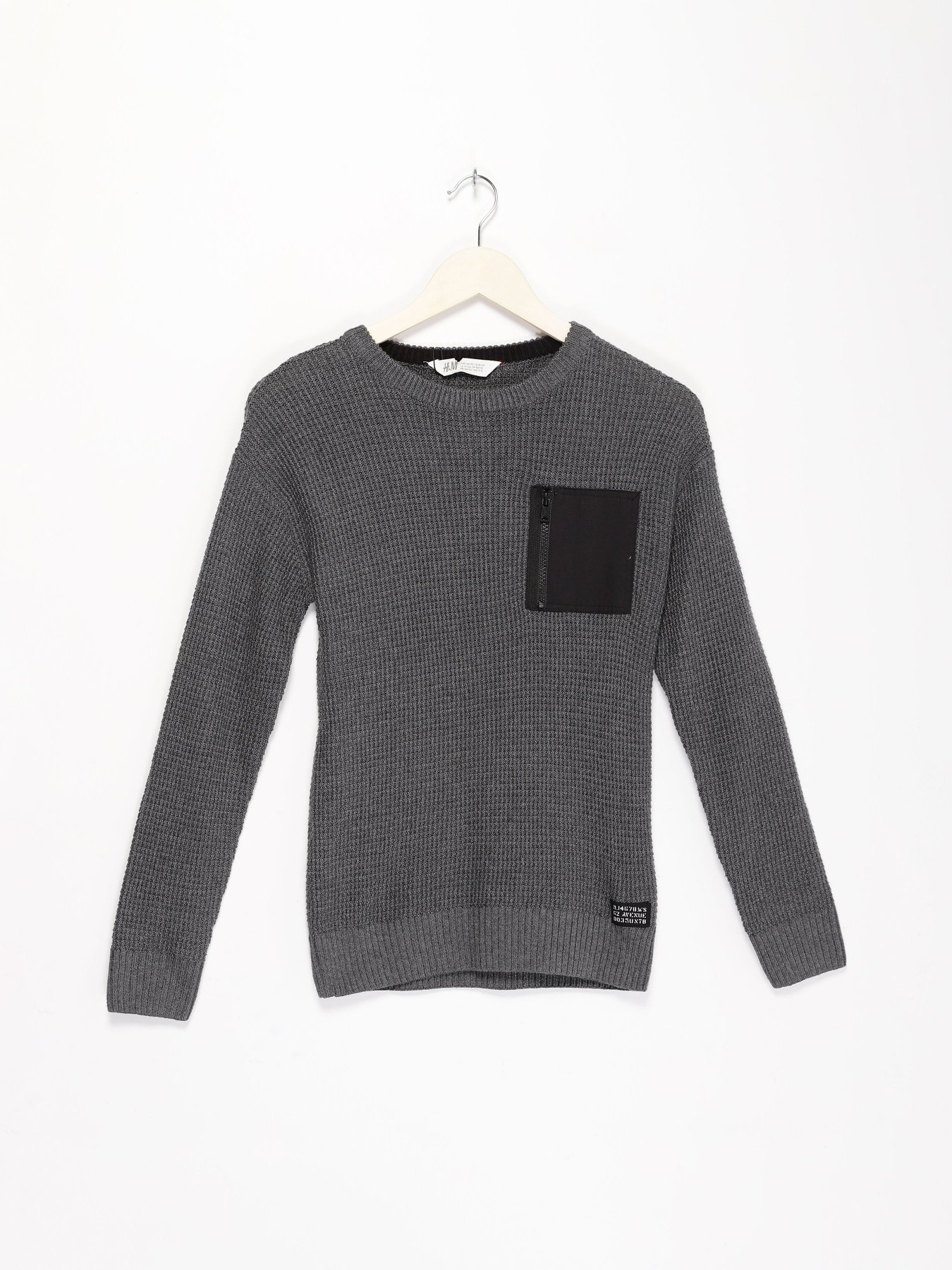 Свитры и кардиганы H&M модель 0743681_т.сірий з чорним Свитры и кардиганы H&M модель 0743681_т.сірий з чорним Фото