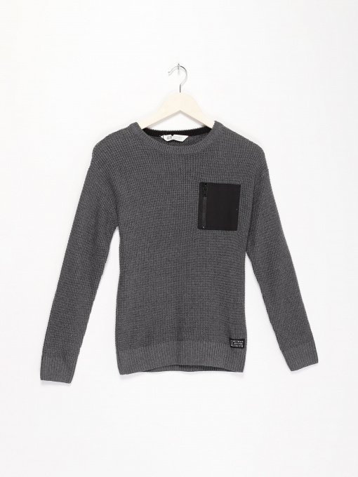 Свитры и кардиганы H&M модель 0743681_т.сірий з чорним Фото