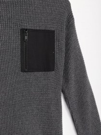 Свитры и кардиганы H&M модель 0743681_т.сірий з чорним Фото