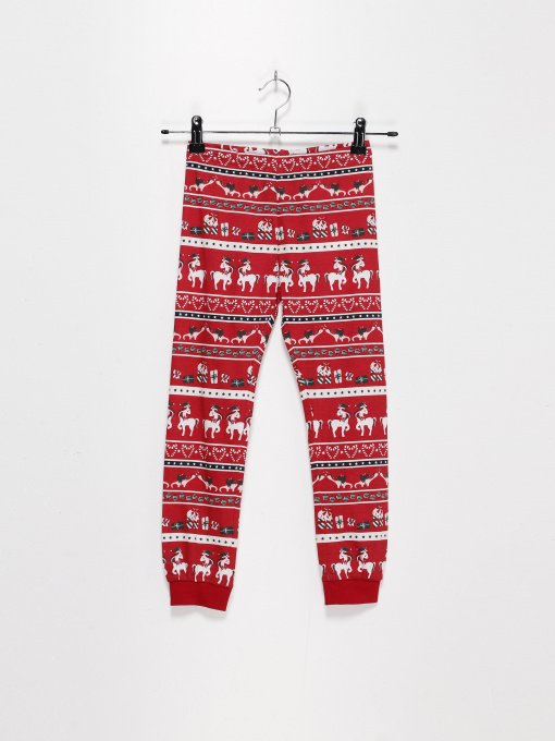 Брюки H&M модель 07443552_червоний комб. Фото