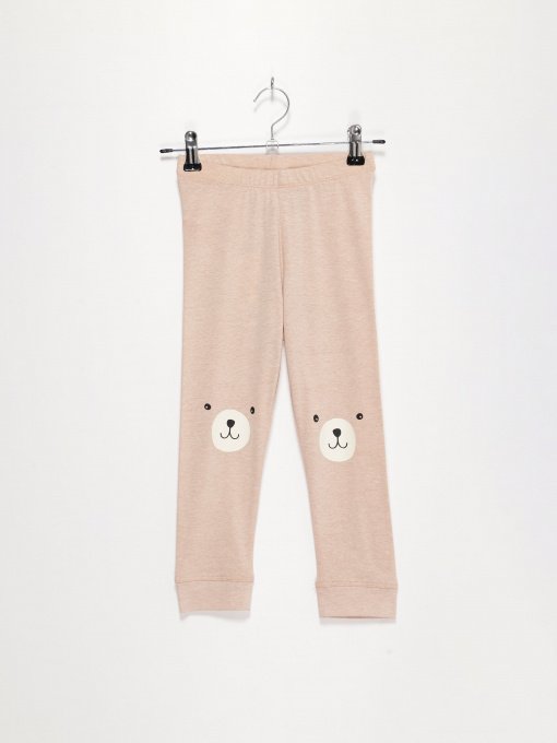 Брюки H&M модель 0768521_бежевий комб. Фото
