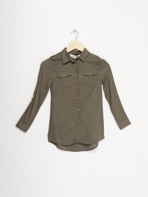 Сорочки H&M модель 0774833_хакі Фото