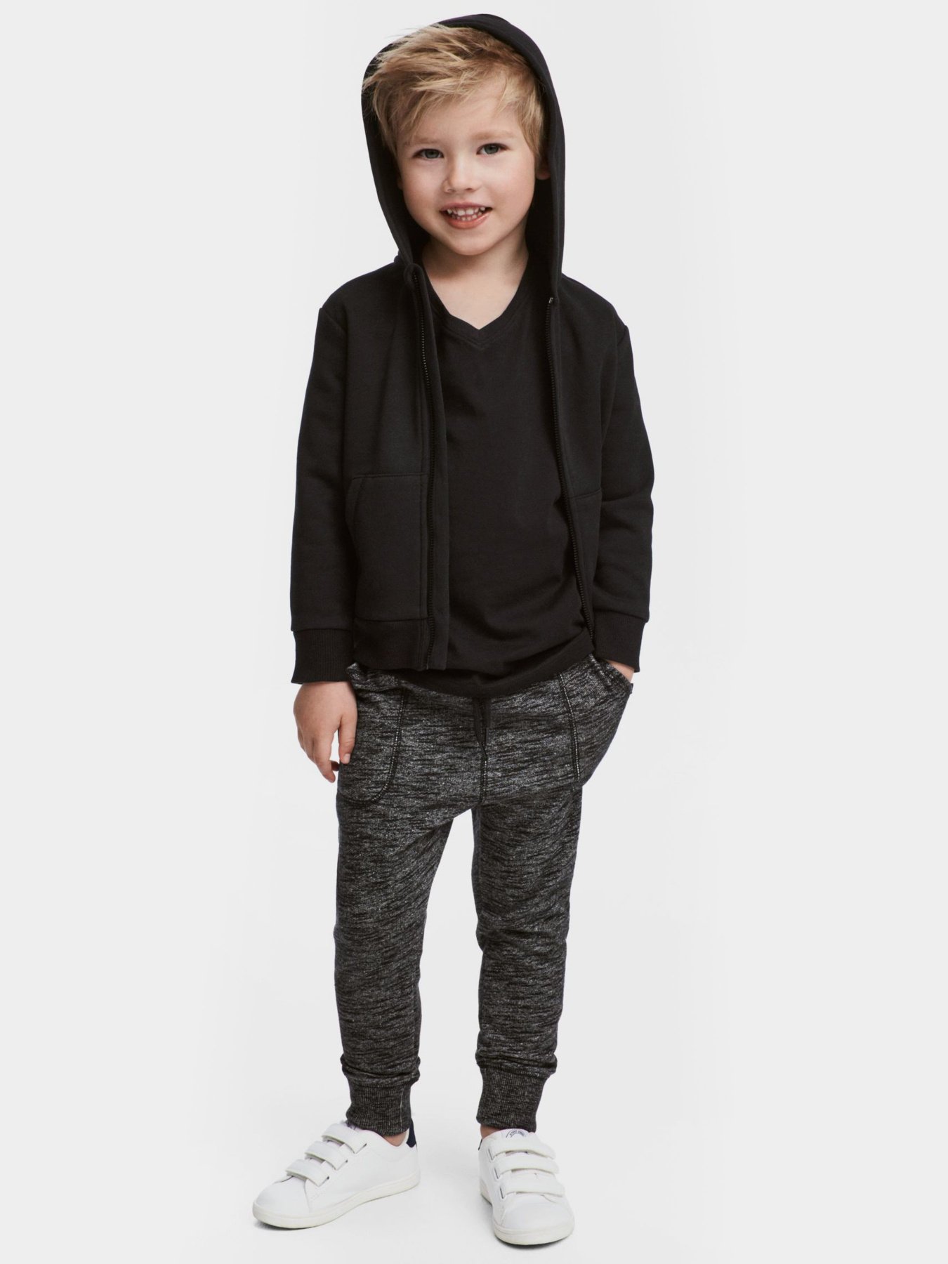Штани H&M модель 0493810_т.сірий комб. Фото