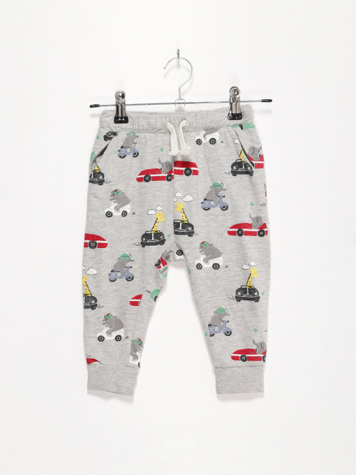 Брюки H&M модель 0841544_сірий комб. Фото
