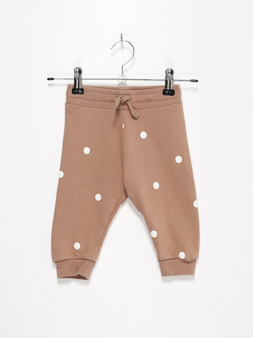 Брюки H&M модель 0872645_т.бежевий з білим Фото