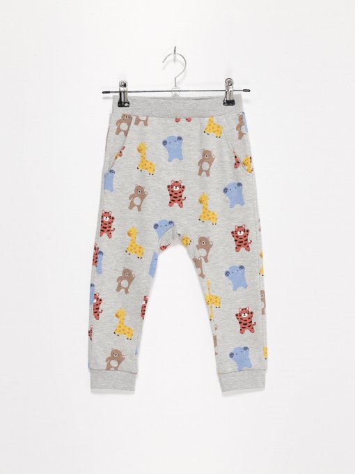 Брюки H&M модель 08854342_сірий комб. Фото