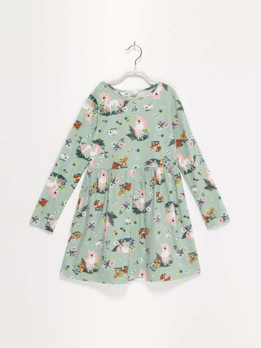 Платья H&M модель 0929076_зелений комб. Фото