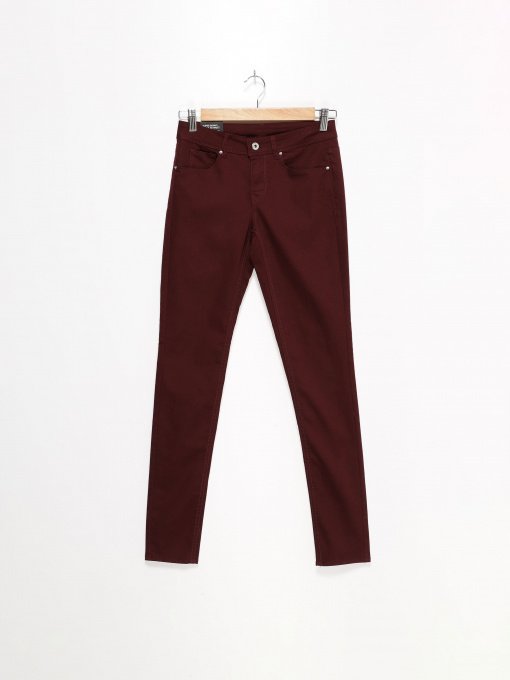 Штани H&M модель 0412707_бордовий Фото