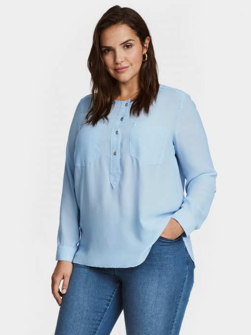 Рубашки H&M модель 0421044_блакитний Фото
