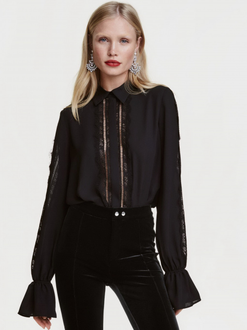 Рубашки H&M модель 0437741_чорний Фото