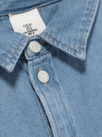 Сорочки H&M модель 0445885_синій Фото