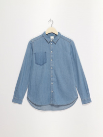 Сорочки H&M модель 0445885_синій Фото