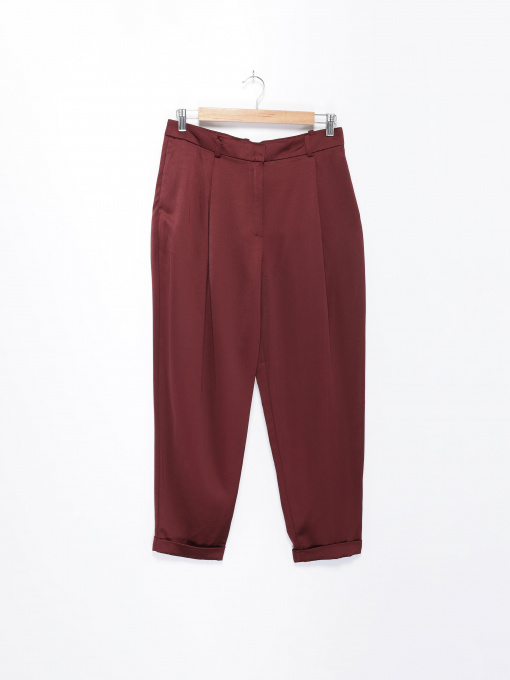 Штани H&M модель 0449923_т.бордовий Фото