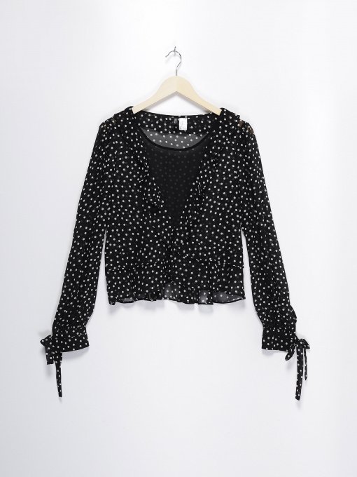 Рубашки H&M модель 0496411_чорний з білим Фото