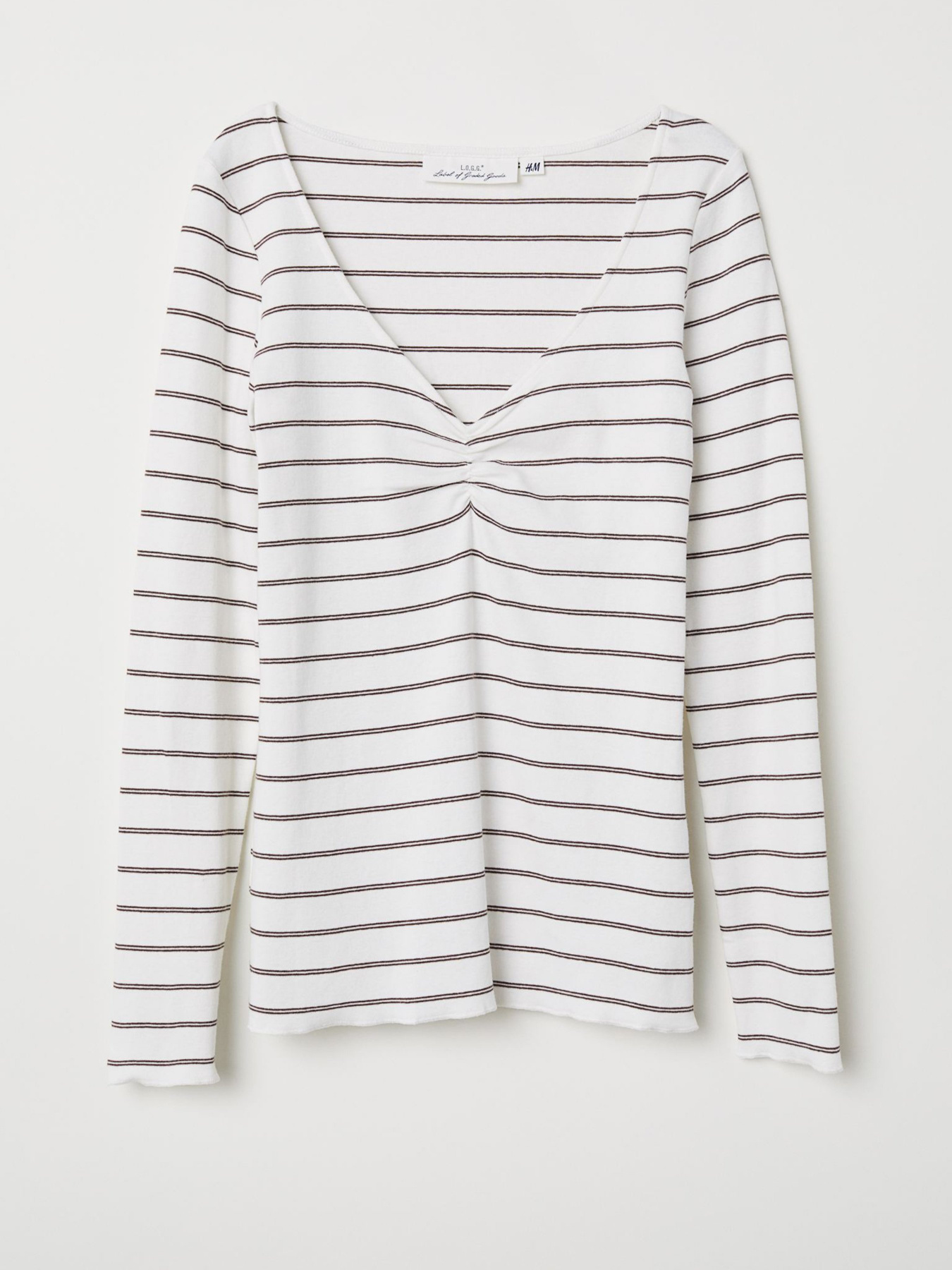 Худи и свитшоты H&M модель 0651330_білий з т.коричневим Фото