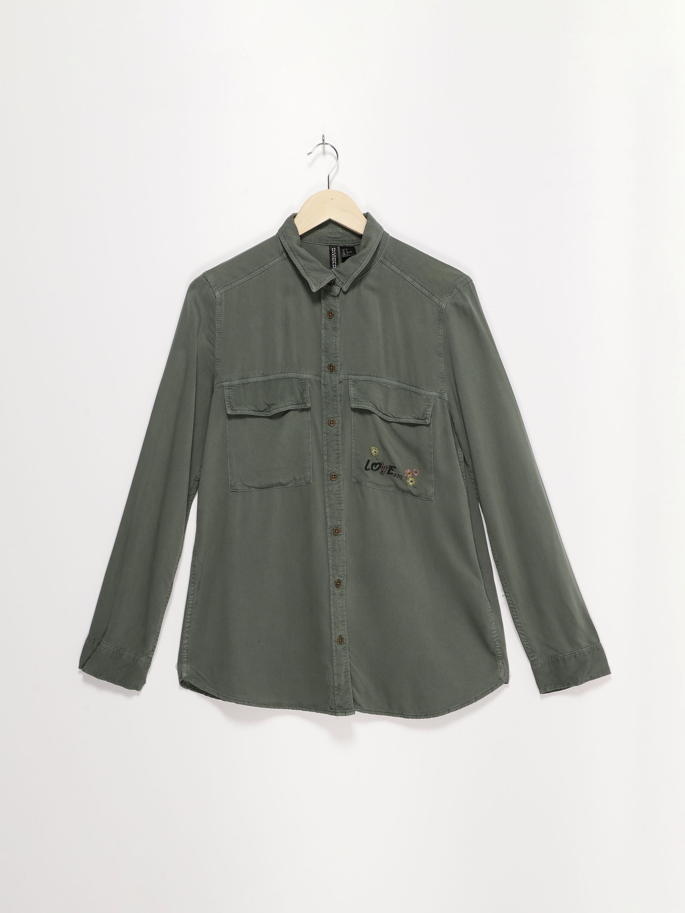 Рубашки H&M модель 0568785_хакі комб. Рубашки H&M модель 0568785_хакі комб. Фото