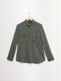 Рубашки H&M модель 0568785_хакі комб. Фото