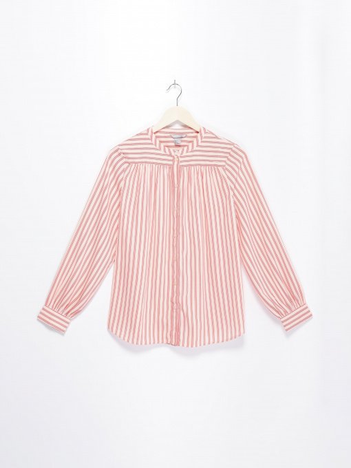 Рубашки H&M модель 0595366_кремовий з червоним Фото