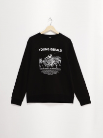 Худи и свитшоты H&M модель 0623336_чорний з білим Фото