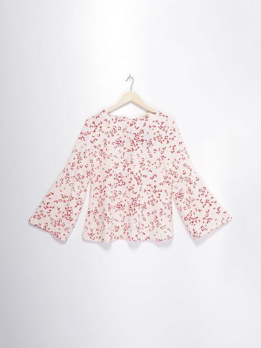 Рубашки H&M модель 0687304_молочний з червоним Фото
