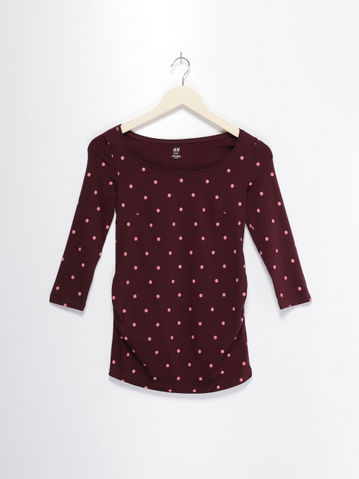 Худи и свитшоты H&M модель 0707772_т.бордовий з рожевим Фото